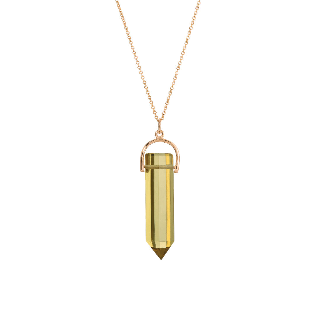 SMOOTH CLEAR QUARTZ CRYSTAL POINT NECKLACE | chaparral studio